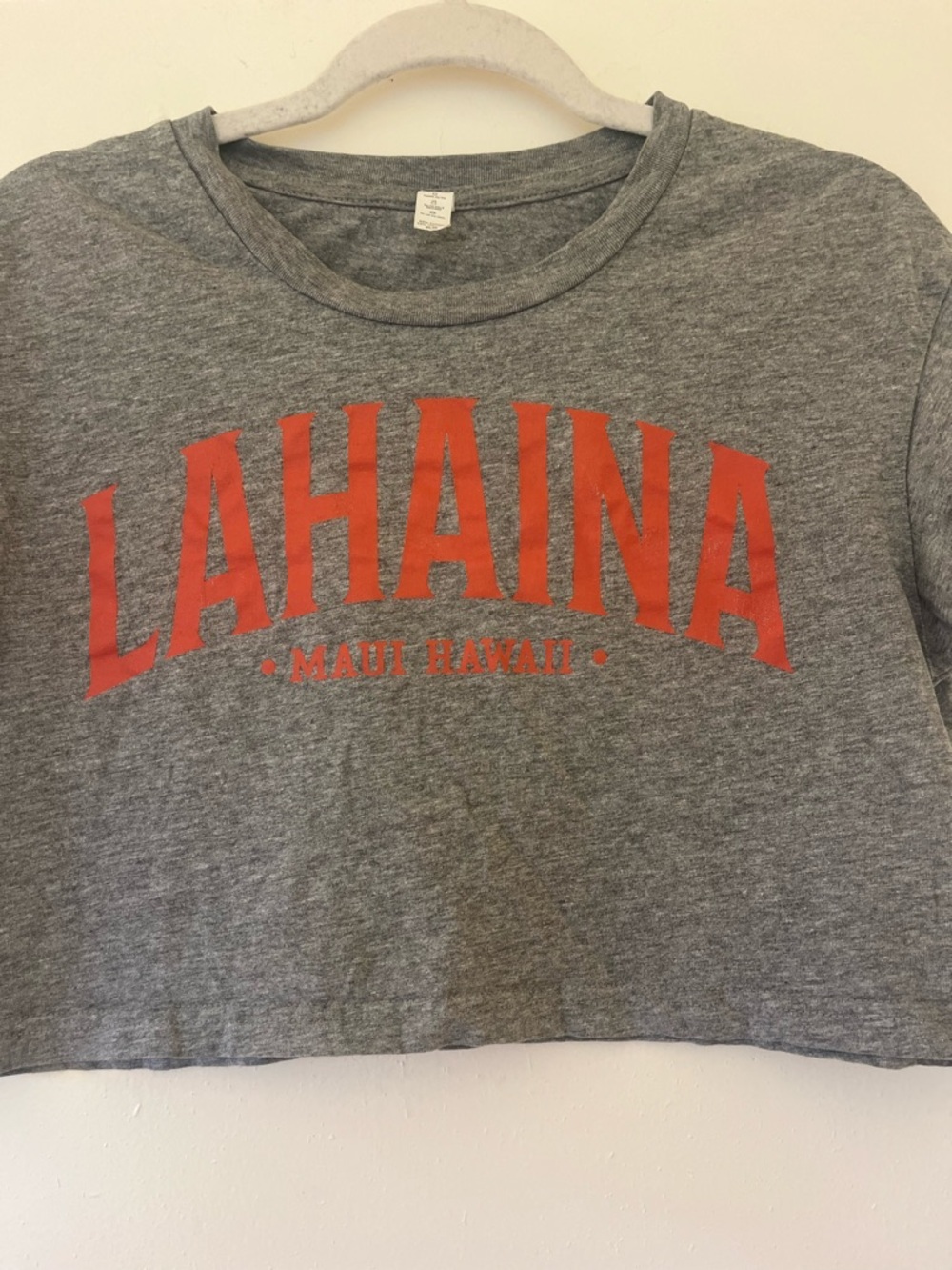 Gray 'Lahaina Maui Hawaii' Crop Tee - Picture 4 of 4